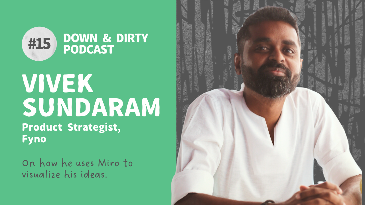 How does Miro help this Product Strategist organise his thoughts? podcast with vivek sundaram, product strategist at fyno. 
